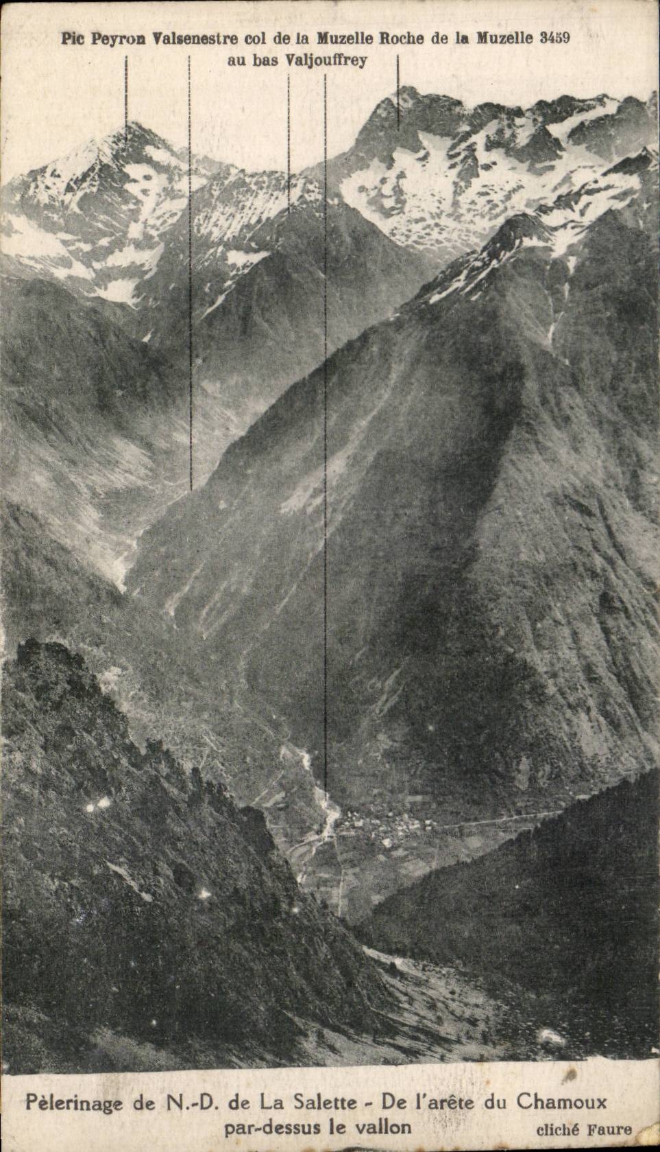 Pèlerinage de N.-D. de La Salette - De l'arête du Chamoux — cliché Faure