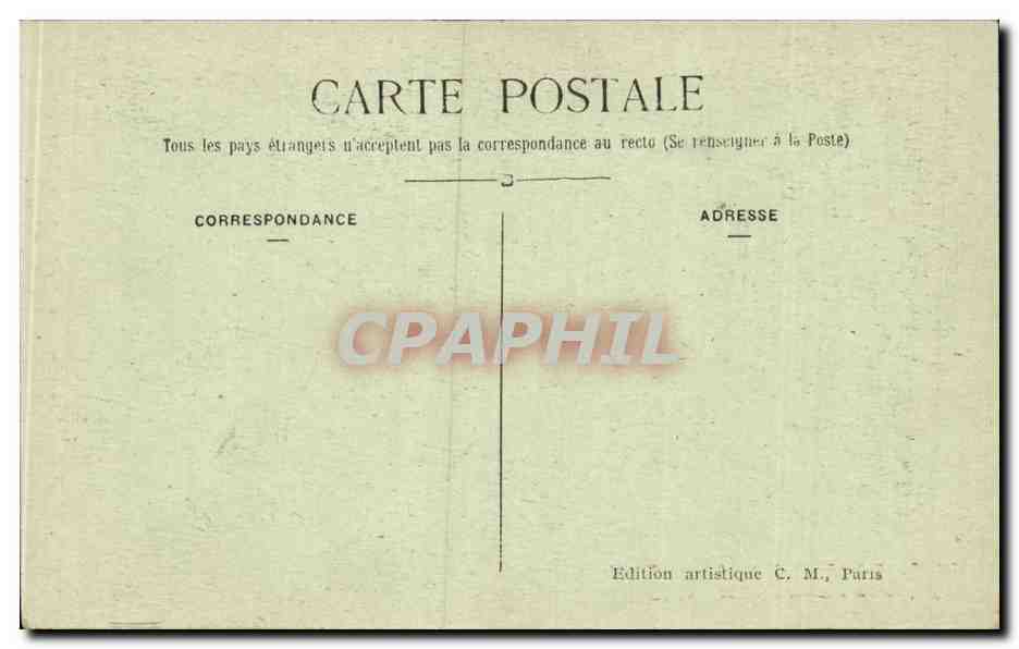 CPA Paris Notre Dame Facade Tympan du portail central — Rückseite