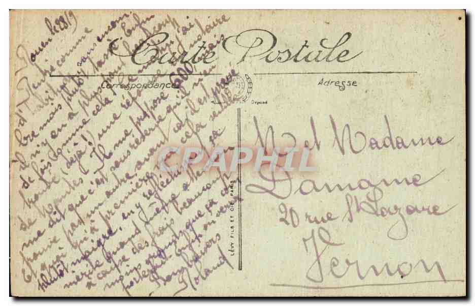 CPA Rouen Vieilles maisons  — Rückseite