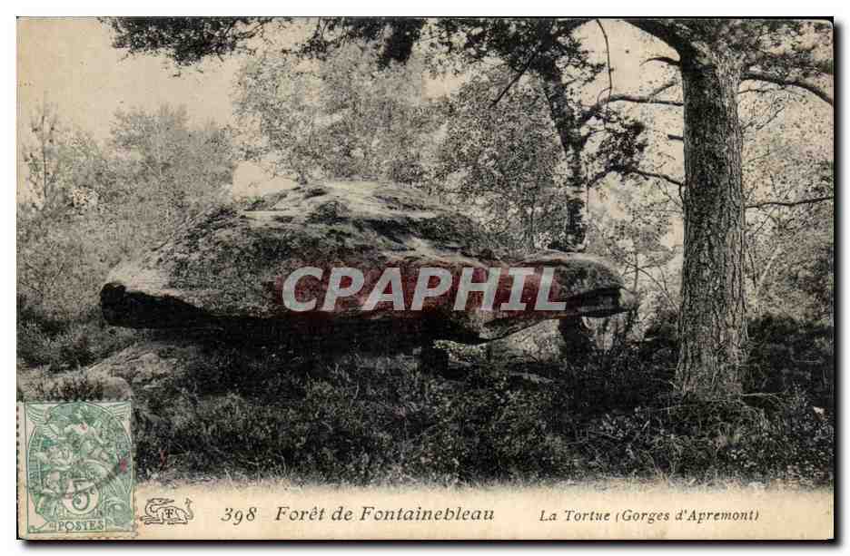 La Tartaruga (Gorges d'Apremont) — Foresta di Fontainebleau — editore Foresta di Fontainebleau, n° 398