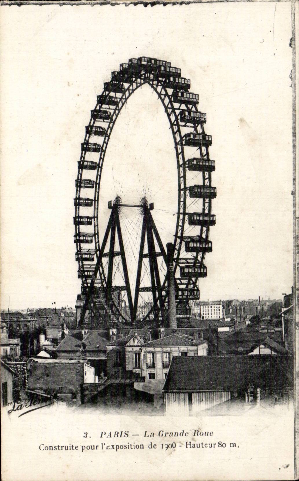 CPA Paris La grande roue Construite pour l'exposition de 1900