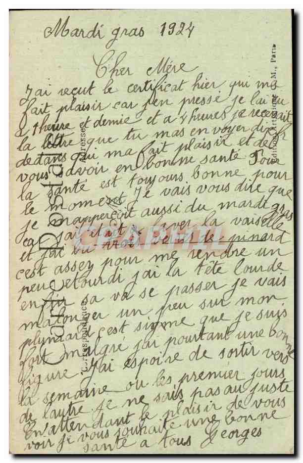 CPA Paris La Tour Saint Jacques — Verso