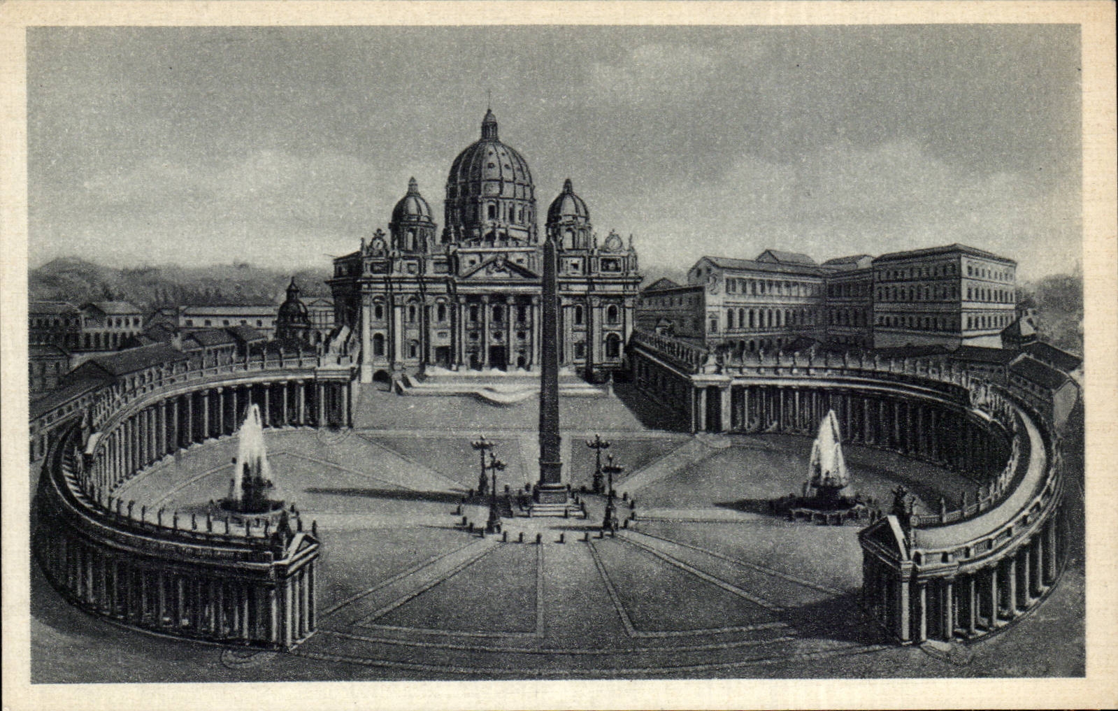 CPA Italie italia Roma Piazza S Pietro La basilica e il Vaticano