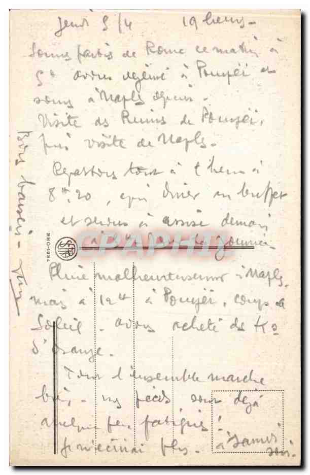 CPA Italie italia Napoli Panorama — Verso