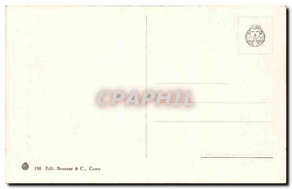CPA Italie italia Lago di Como Bellagio eduta della Villa Serbelloni — Rückseite