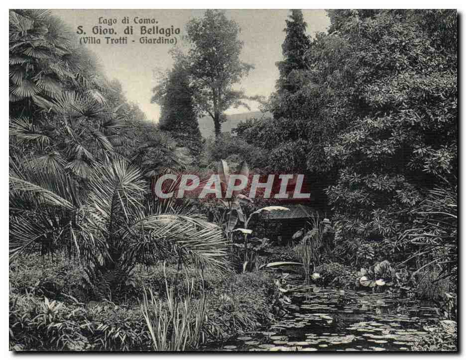 CPA Italie italia Lago di Como S Gion di Bellagio Villa Trotti Giardina