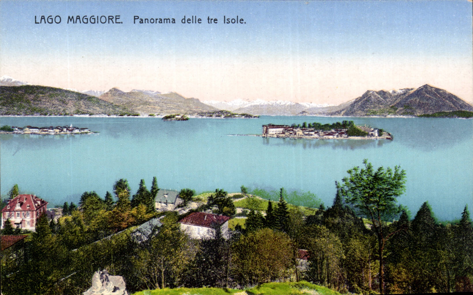 CPA Italie italia Lago Maggiore Panorama delle tre Isole