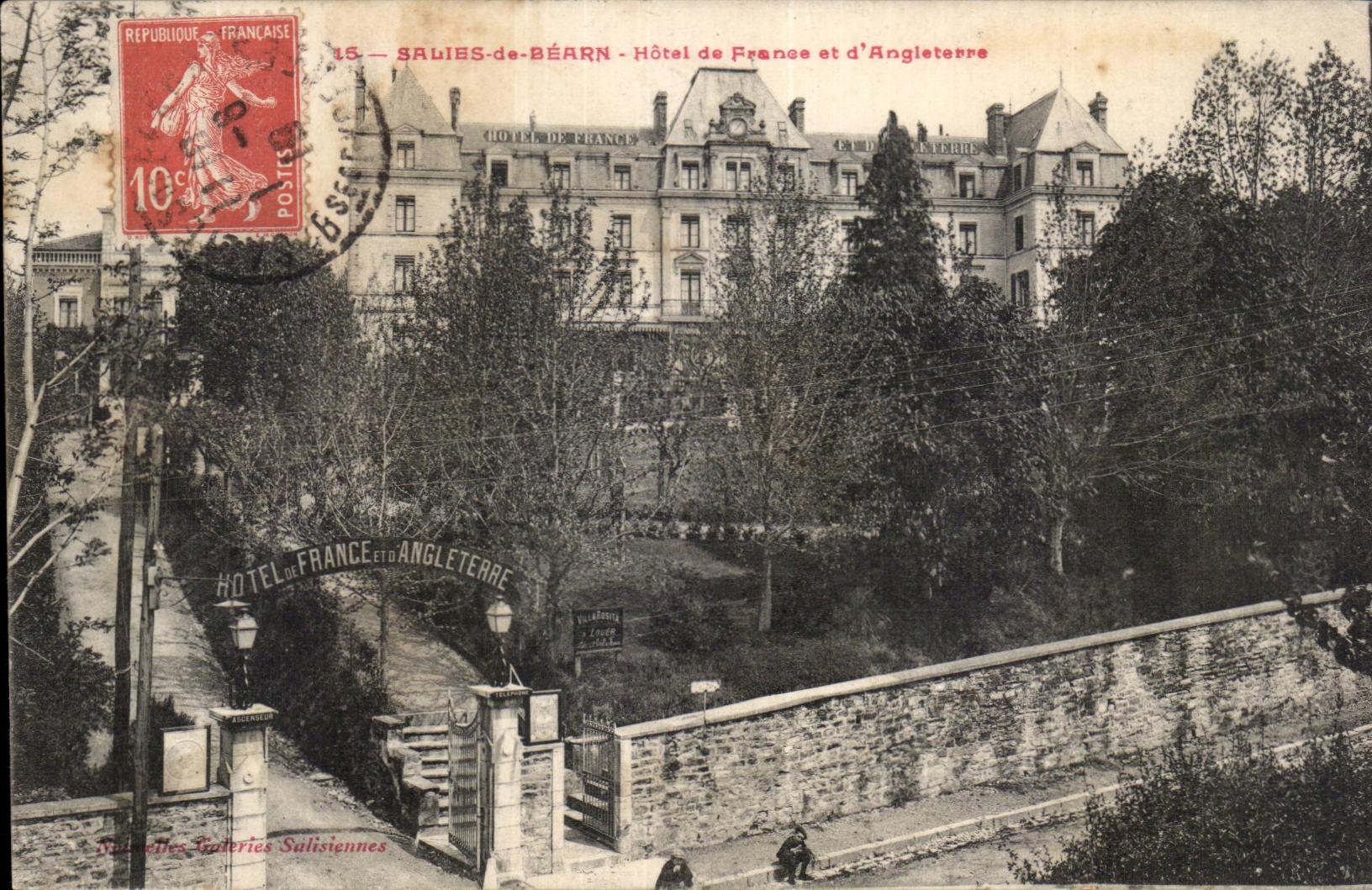 CPA Salies de Bearn Hotel de france et d'angleterre