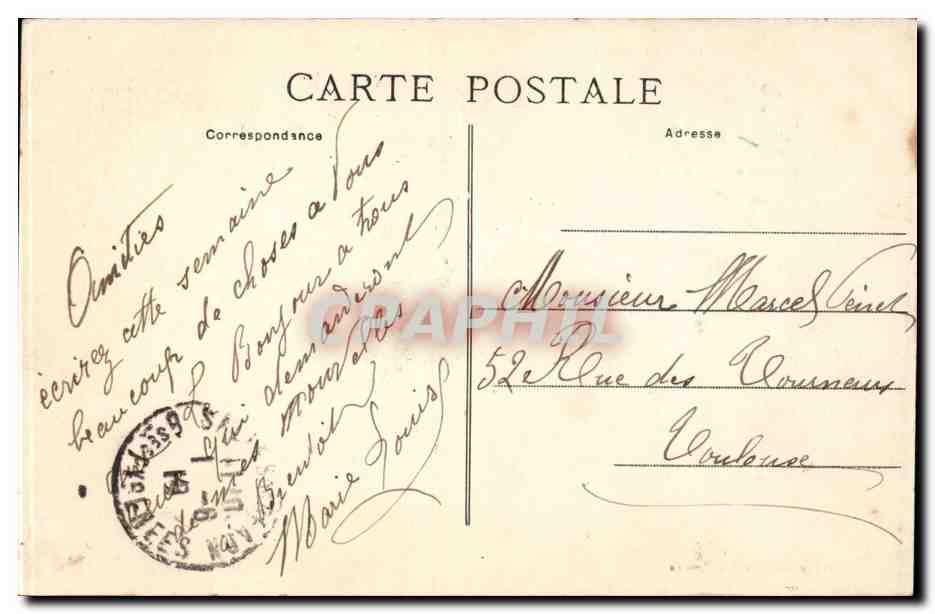 CPA Salies de Bearn Hotel de france et d'angleterre — Rückseite