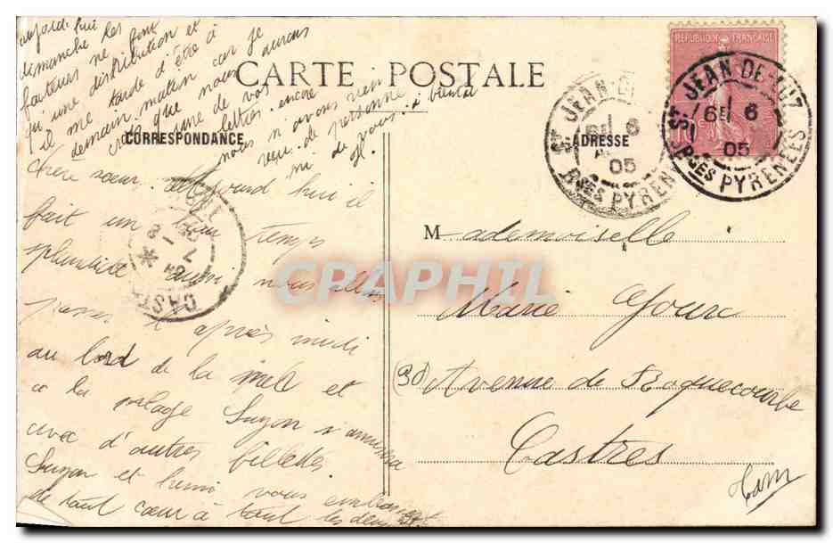 CPA Saint Jean de Luz Maison Louis XIV — Verso