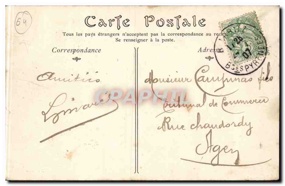 BAYONNE — Le Théâtre et les Quais — CAPHIL — Verso