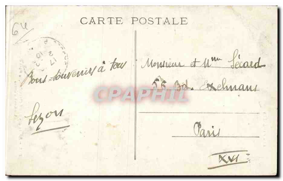 Les Pyrénées — Route des Éaux-Chaudes, le Pont du Houurat et le Gave d'Ossau — Éditeur : Les Pyrénées, n° 855 — Verso