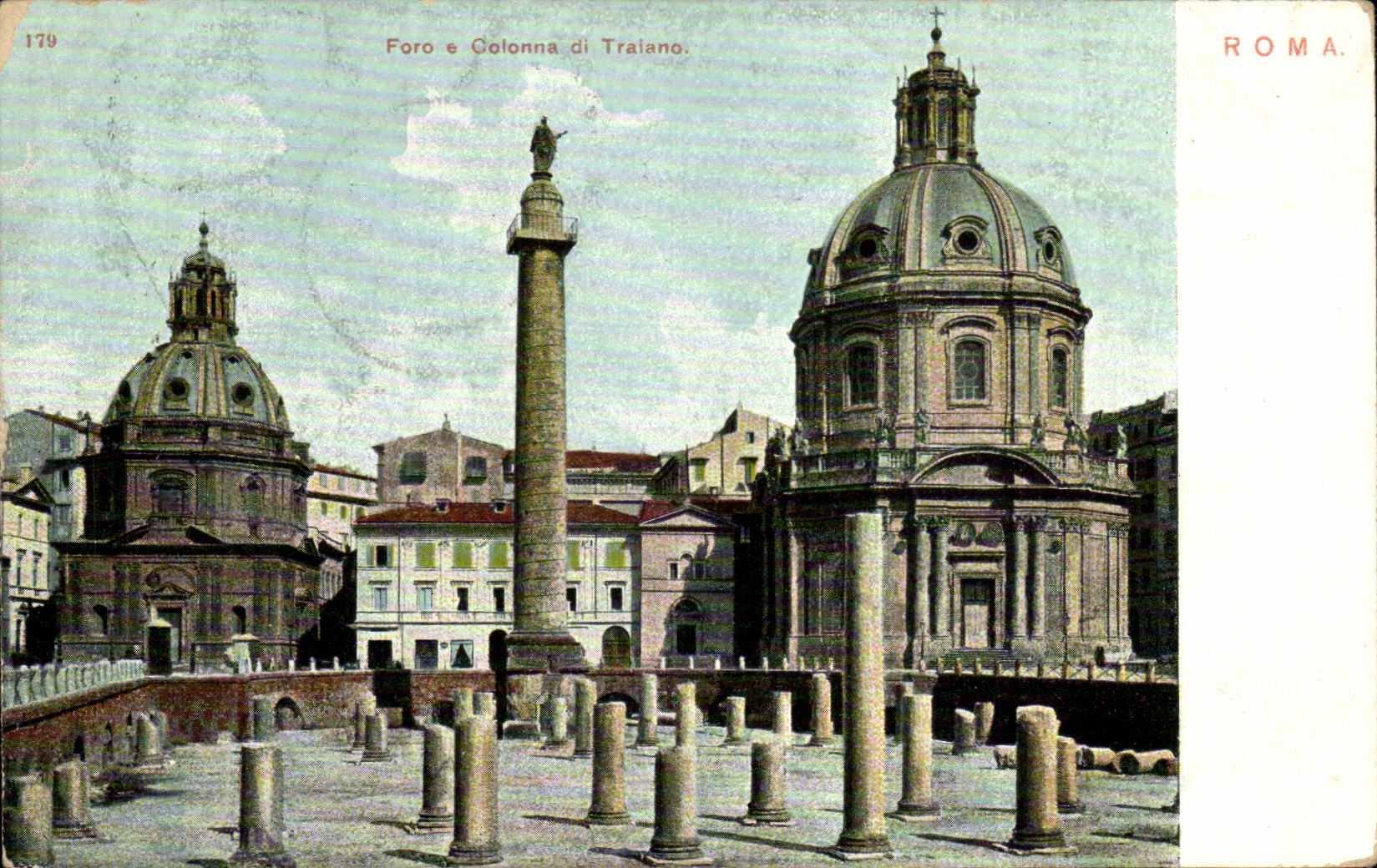 CPA Italie Italia Roma Foro e colonna di Traiano