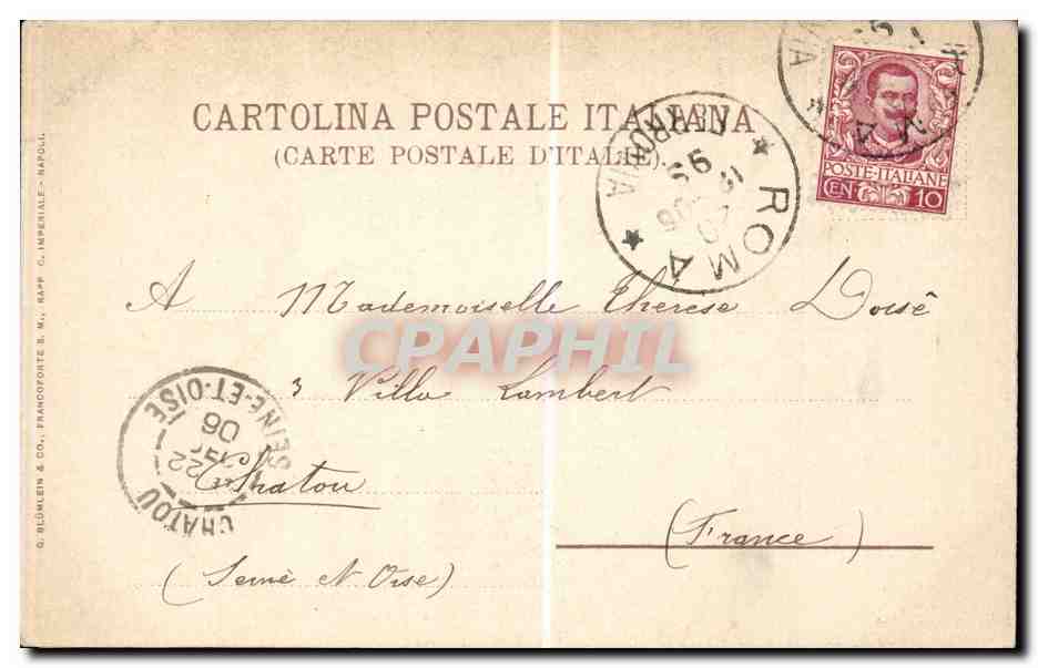 CPA Italie Italia Roma Foro e colonna di Traiano — Rückseite