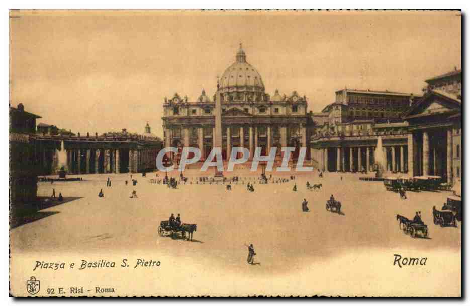 CPA Italie Italia Roma Piazza e basilica S Pietro