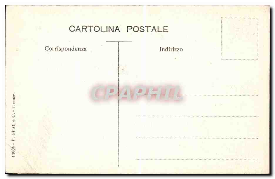 CPA Italie Italia Firenze Il portico degli Uffizi Palazzo Vecchio — Rückseite