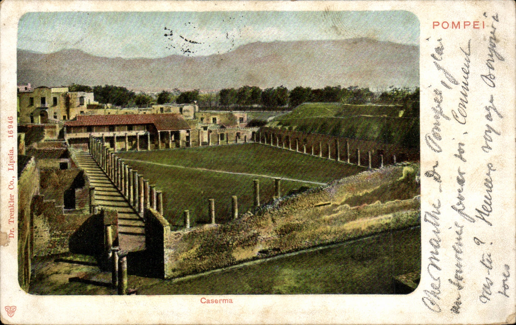 CPA Italie Italia Pompei Caserna
