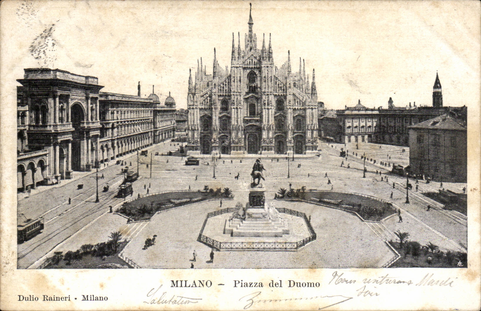 CPA Italie Italia Milano Piazza del Duomo