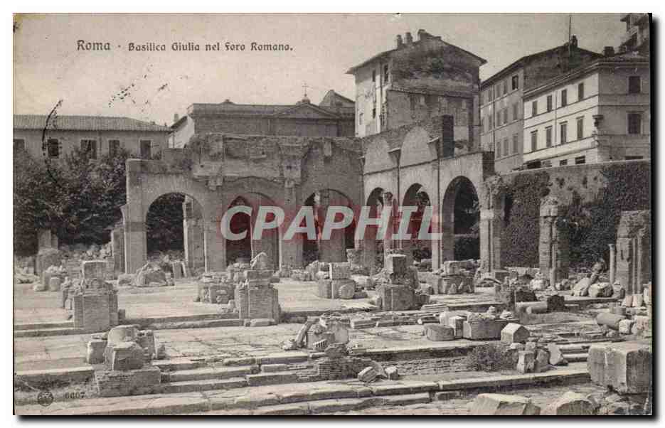 CPA Italie Italia Roma Basilica guilia nel foro Romano