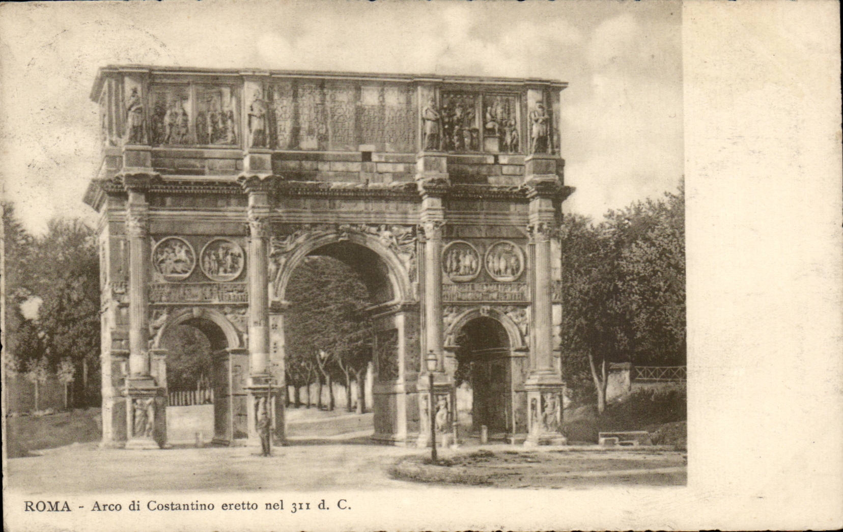 CPA Italie Italia Roma Arco di Costantino eretto nel 311 d C
