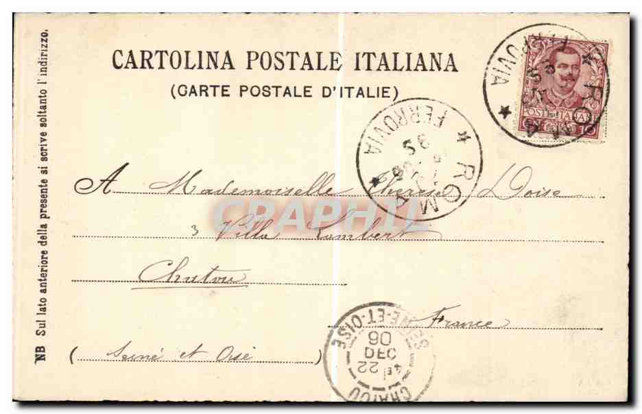 CPA Italie Italia Roma Arco di Costantino eretto nel 311 d C — Rückseite