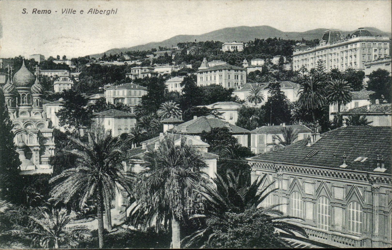 CPA Italie Italia San Remo Ville E Alberghi