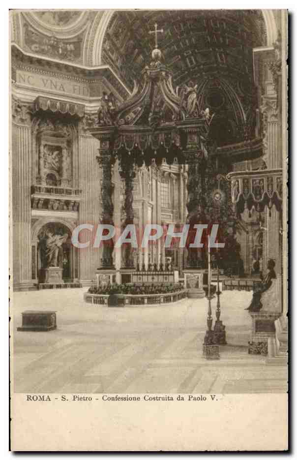 CPA Italie Italia Roma S Pietro Confessione Costruita da Paolo V
