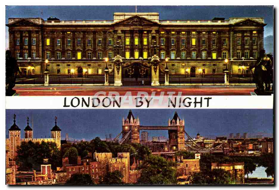 CPM Great Britain London Londres The tower of london and tower bridge by night