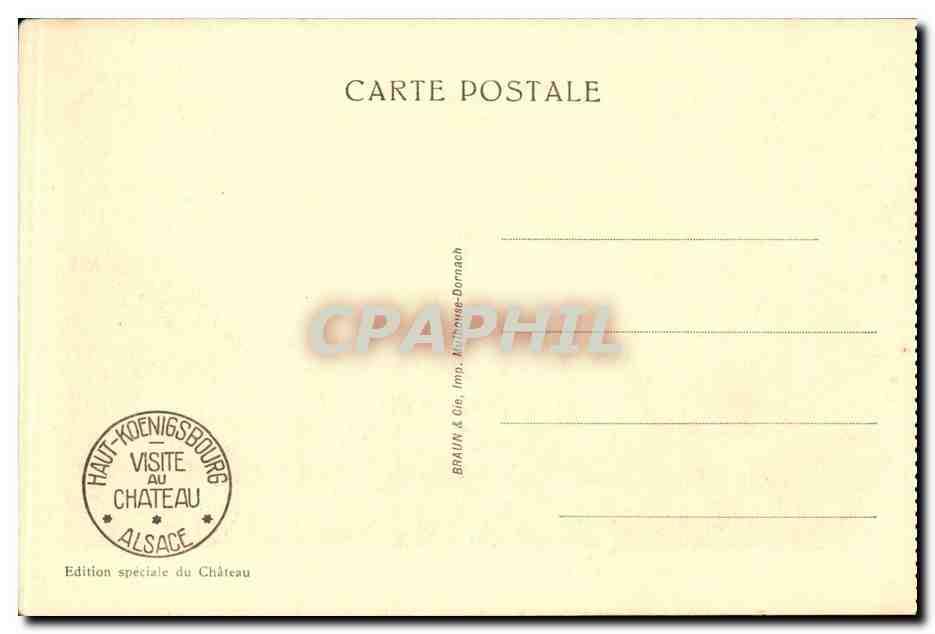 Haut-Königsbourg — Vue prise à vol d'oiseau — Édition spéciale du Château — Verso