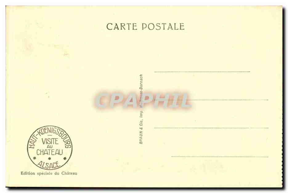 Haut-Königsbourg — Vue prise du Grand Bastion — série 712, édition spéciale du château — Reverso