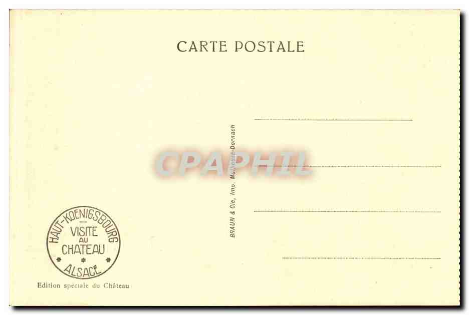 Haut-Kœnigsbourg — Entrée Principale — Édition spéciale du Château — Rückseite
