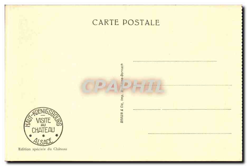 Haut-Königsbourg — Salle des Chevaliers — Édition spéciale du Château — Verso