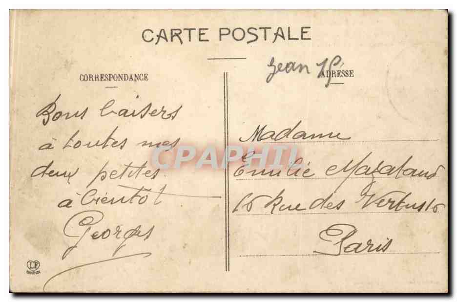 CPA Pau Avenue Leon Say et boulevard des Pyrenees — Rückseite