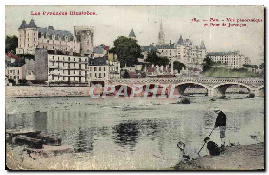 CPA Pau Vue panoramique et pont de Jurancon