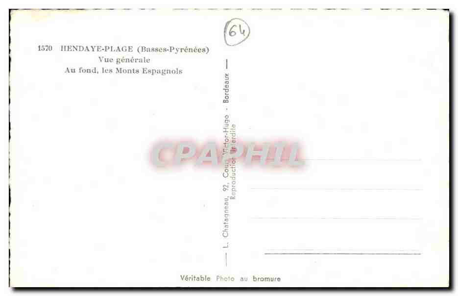 Hendaye-Plage — Vue générale — Chatatagneau, 92, Cour-Victor-Hugo — Reverso