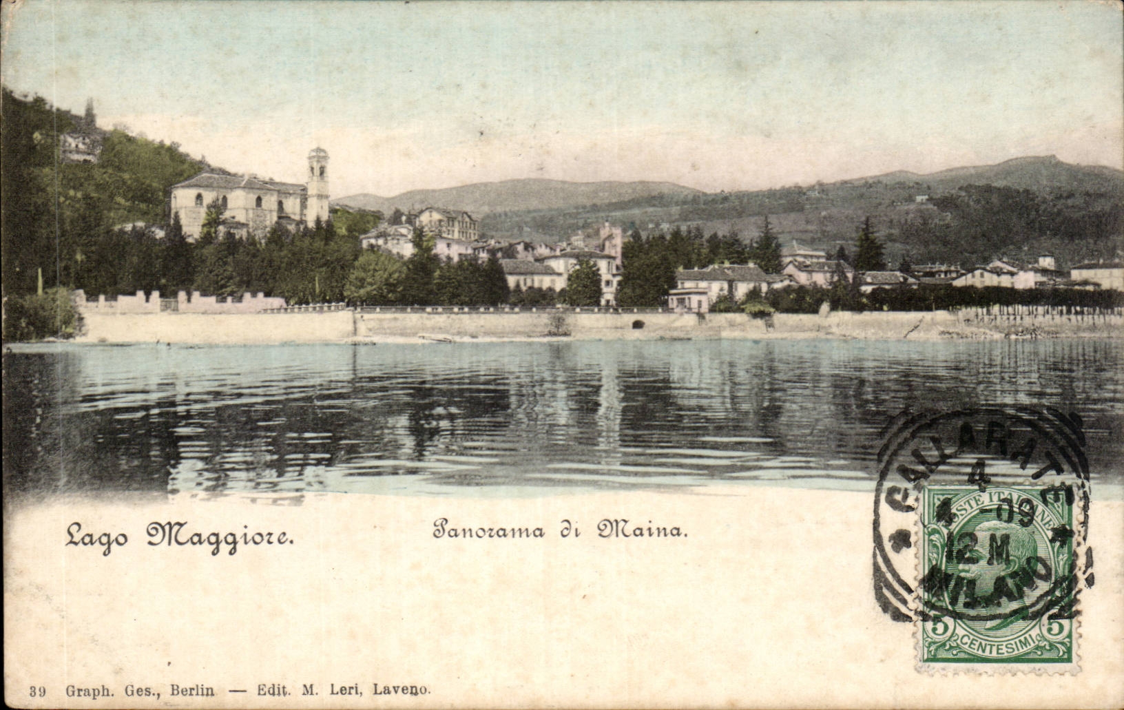 CPA Italie Italia Laggo Maggiore Panorama di Maina