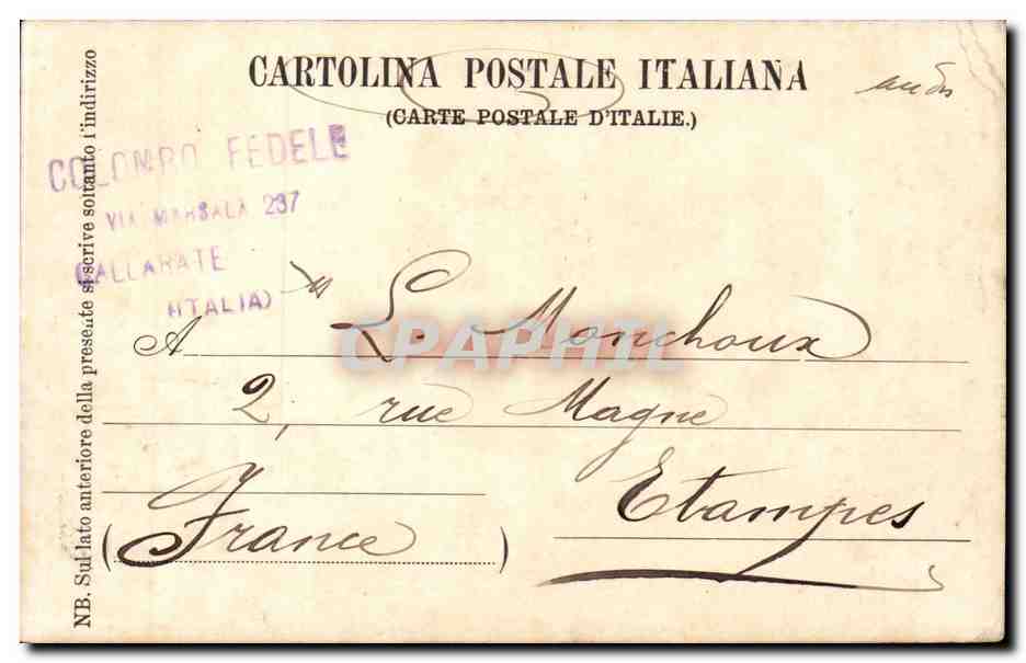 CPA Italie Italia Laggo Maggiore Panorama di Maina — Rückseite