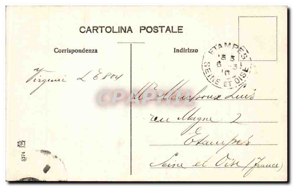 CPA Italie Italia Milano Mon a Napoleone III — Rückseite