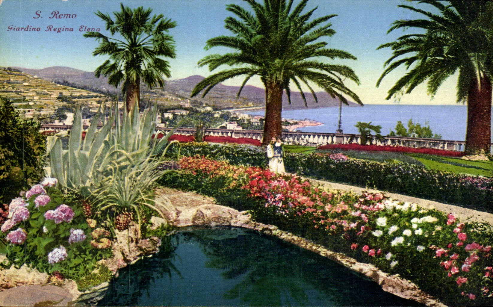 CPA Italie Italia San Remo Giardino Regina Elena