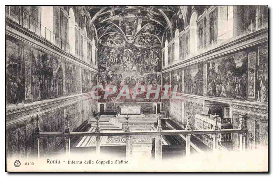 CPA Italie Italia Roma Interno della Cappella Sistina