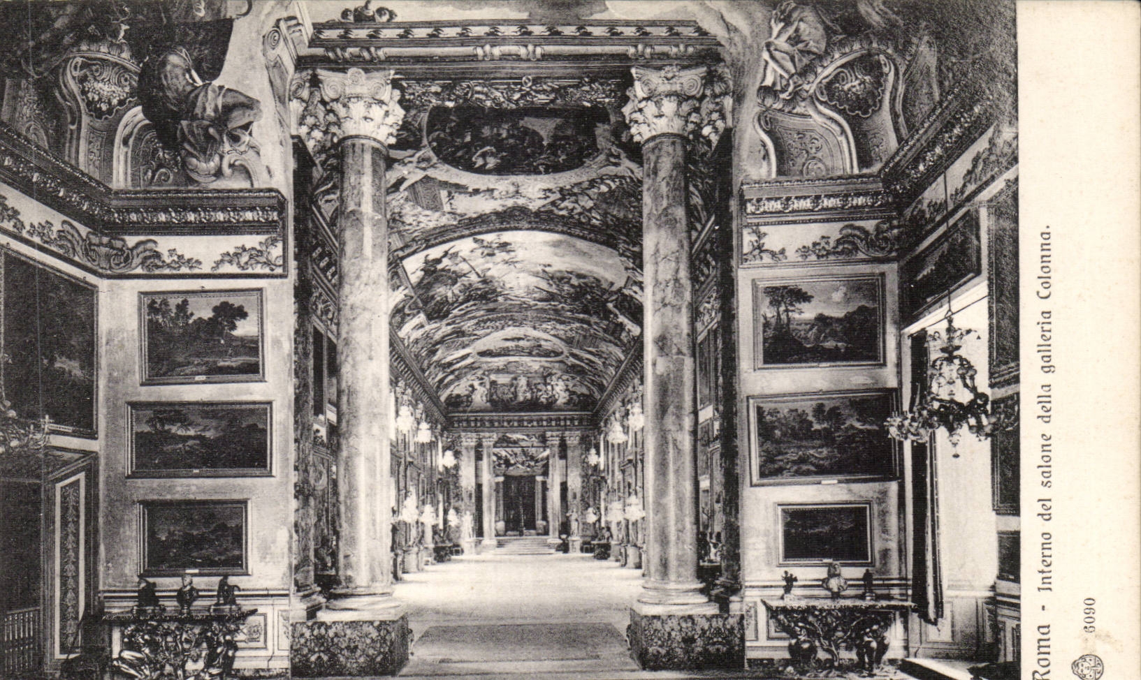 CPA Italie Italia Roma Interno del salone della galleria Colonna