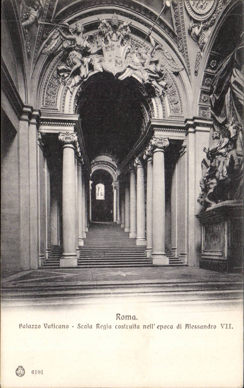 CPA Italie Italia Roma Palazzo Vaticano Scala Regio costruita nell epoca di Alessandro VII
