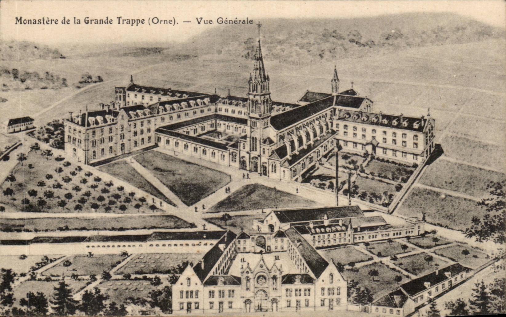 Monastère de la Grande Trappe (Orne) — Vue Générale — Éditeur non identifié