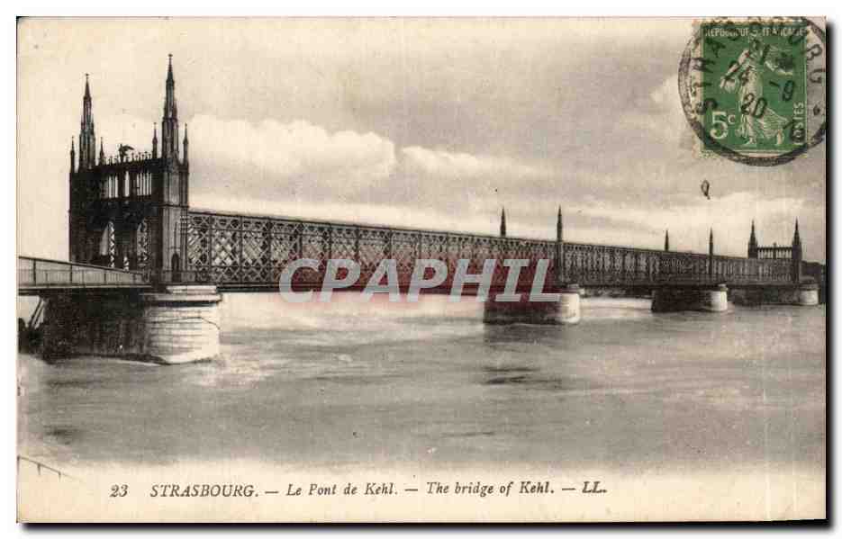 CPA Strasbourg Le pont de Kehl 