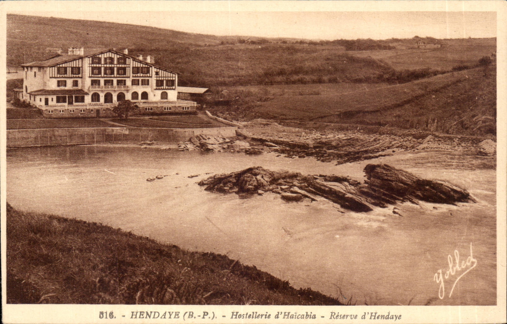 Hendaye (B.-P.) — Hostellerie d'Haïcabilia — Réservé d'Hendaye — Gobbled