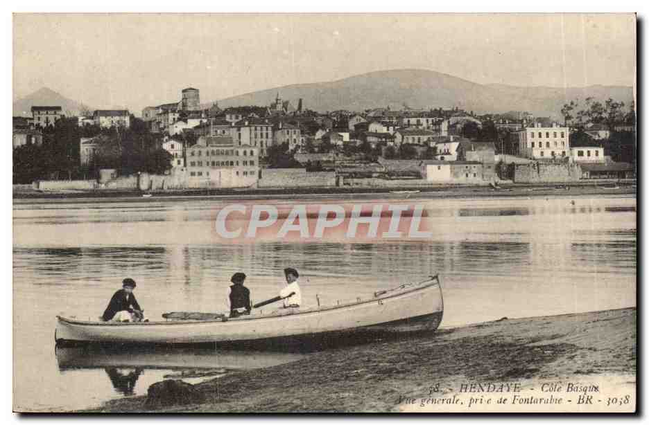 Hendaye - Vue générale, prise de Fontarabie - Côte Basque