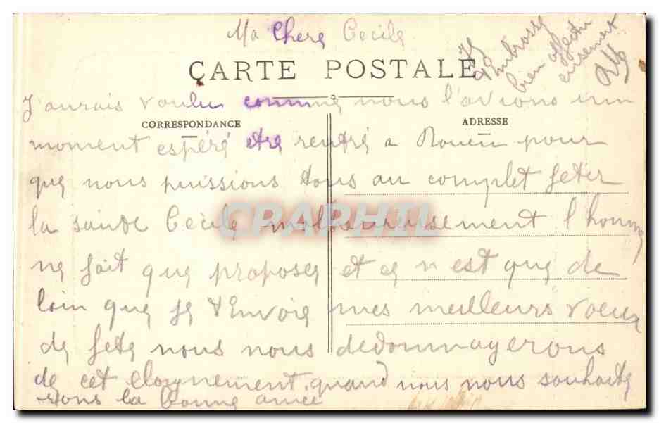 CPA Cambo les Bains Montagne des Dames et quartier des charmes — Rückseite