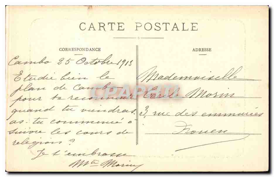 Cambo-les-Rains — Vue panoramique — Édition Darhé-Larré, n°1 — Rückseite