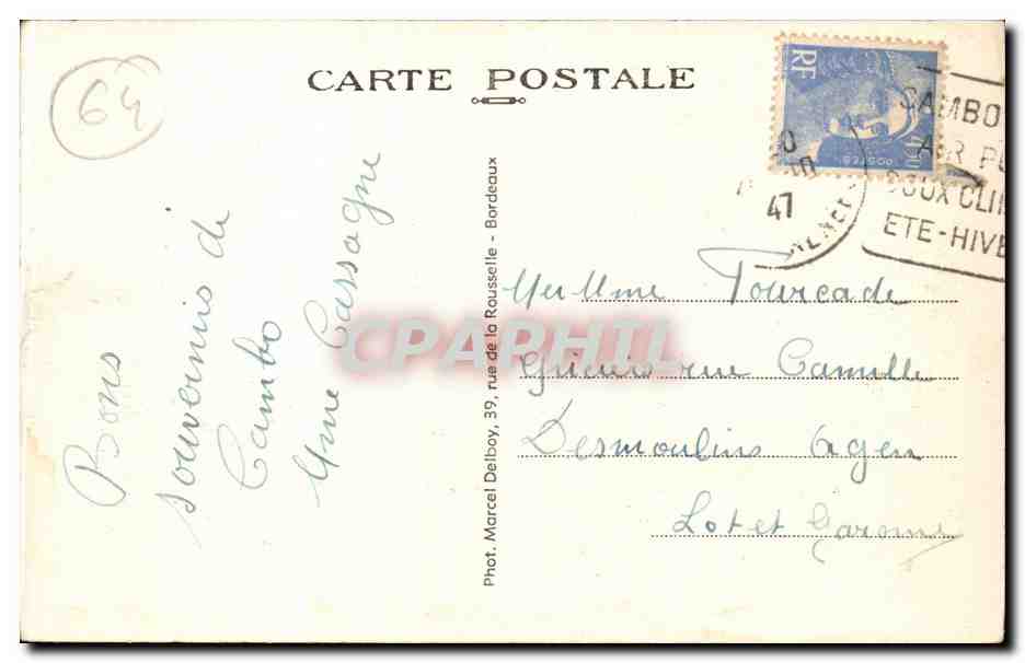 CPA Cambo les Bains Vue generale — Rückseite