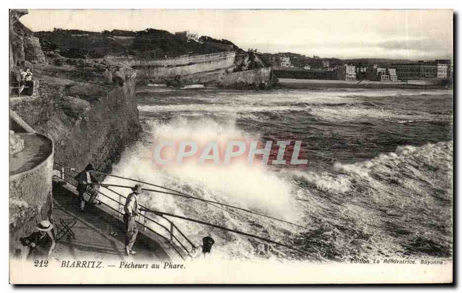 Biarritz — Pêcheurs au Phare — Édition La Rénovatrice, Bayonne, n°212